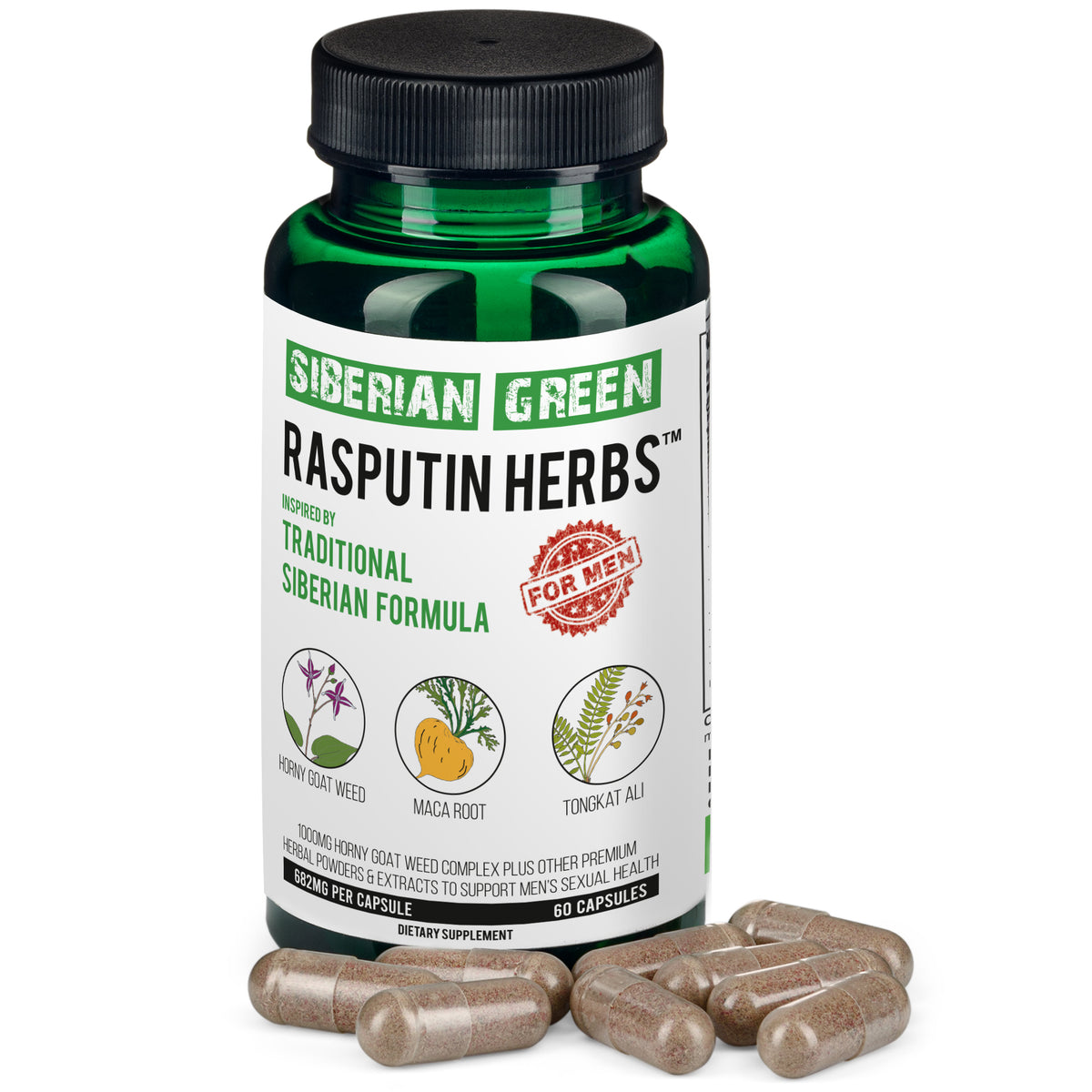 Siberian Green Rasputin Herbs with Maca Root Complex 60 Caps