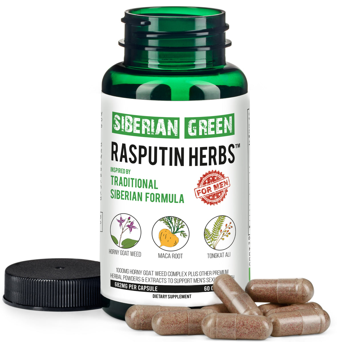 Siberian Green Rasputin Herbs with Maca Root Complex 60 Caps