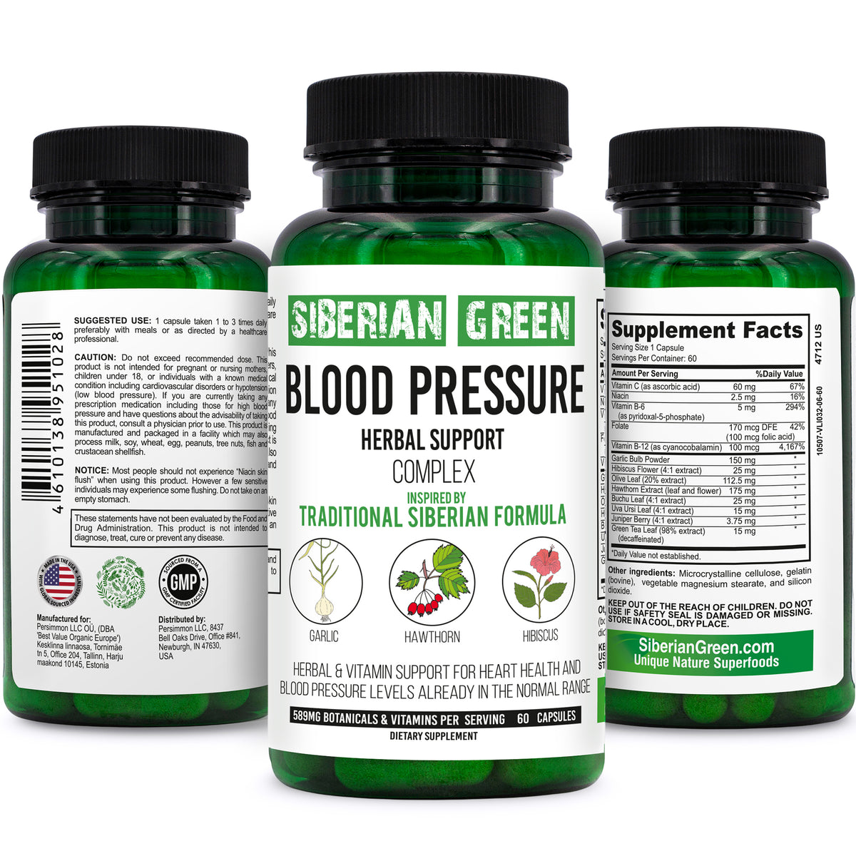 Best Hawthorn Supplement for High Blood Pressure: 60 tabs