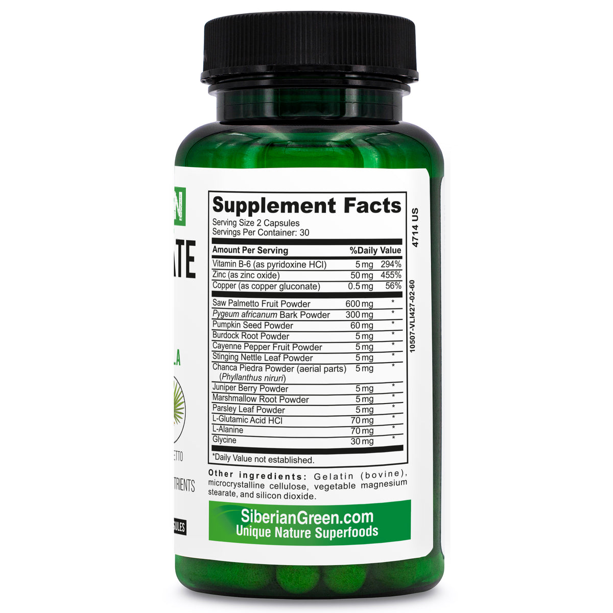 Siberian Green Herbal Prostate Detox 60 Capsules – Saw Palmetto Burdock Pumpkin Traditional Siberian Formula