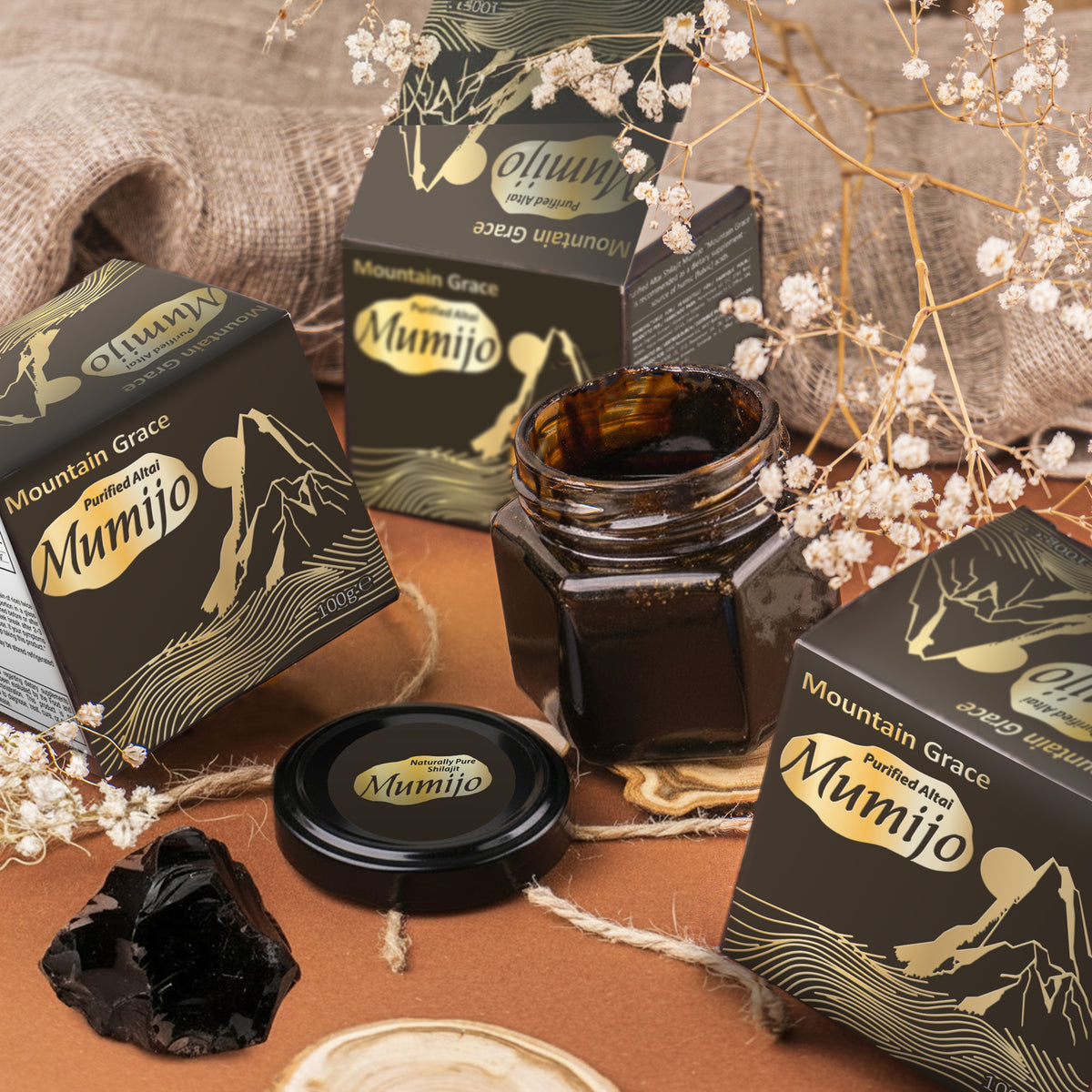 Premium Siberian Shilajit Resin – 100g | 100% Natural Altai Mumiyo