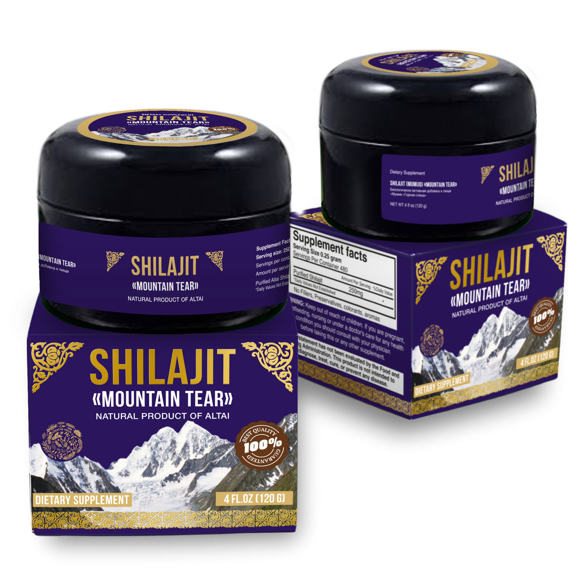Siberian Green Pure Shilajit Resin "Mountain Tear" – 120g