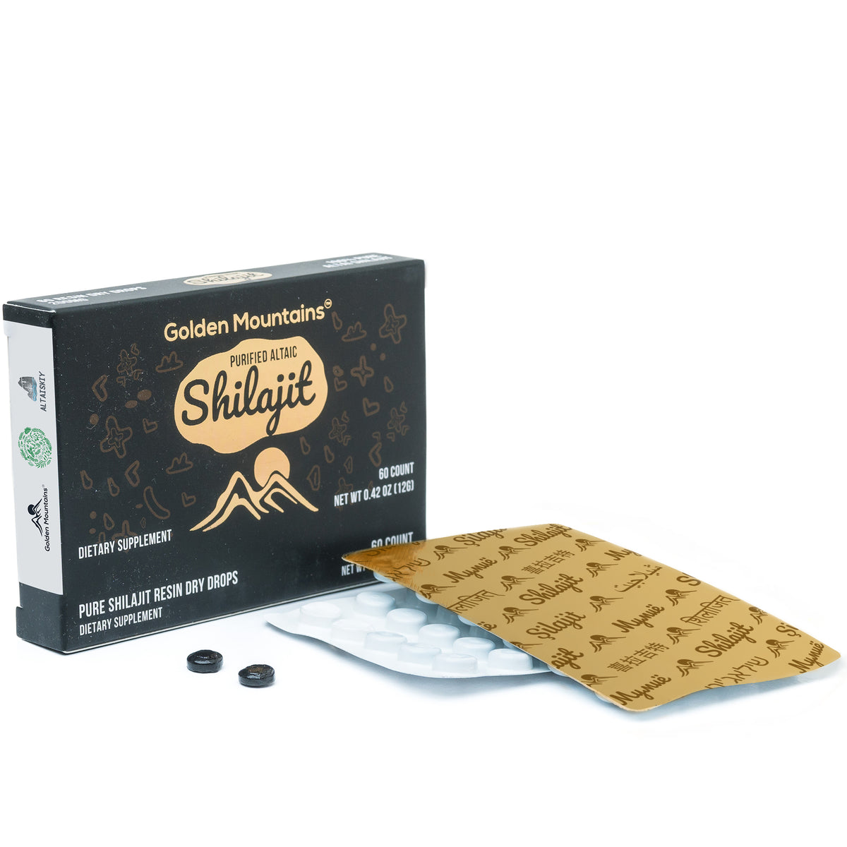 Siberian Green Shilajit – Premium Golden Mountains Shilajit Dry Drops