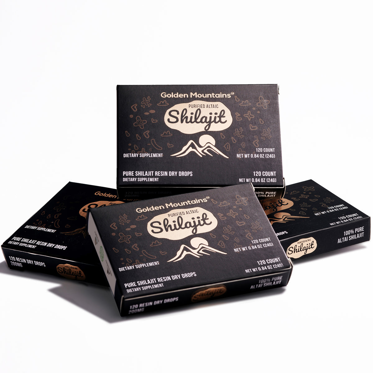Shilajit 120 Dry Drops Altai "Golden Mountains" Siberian Green