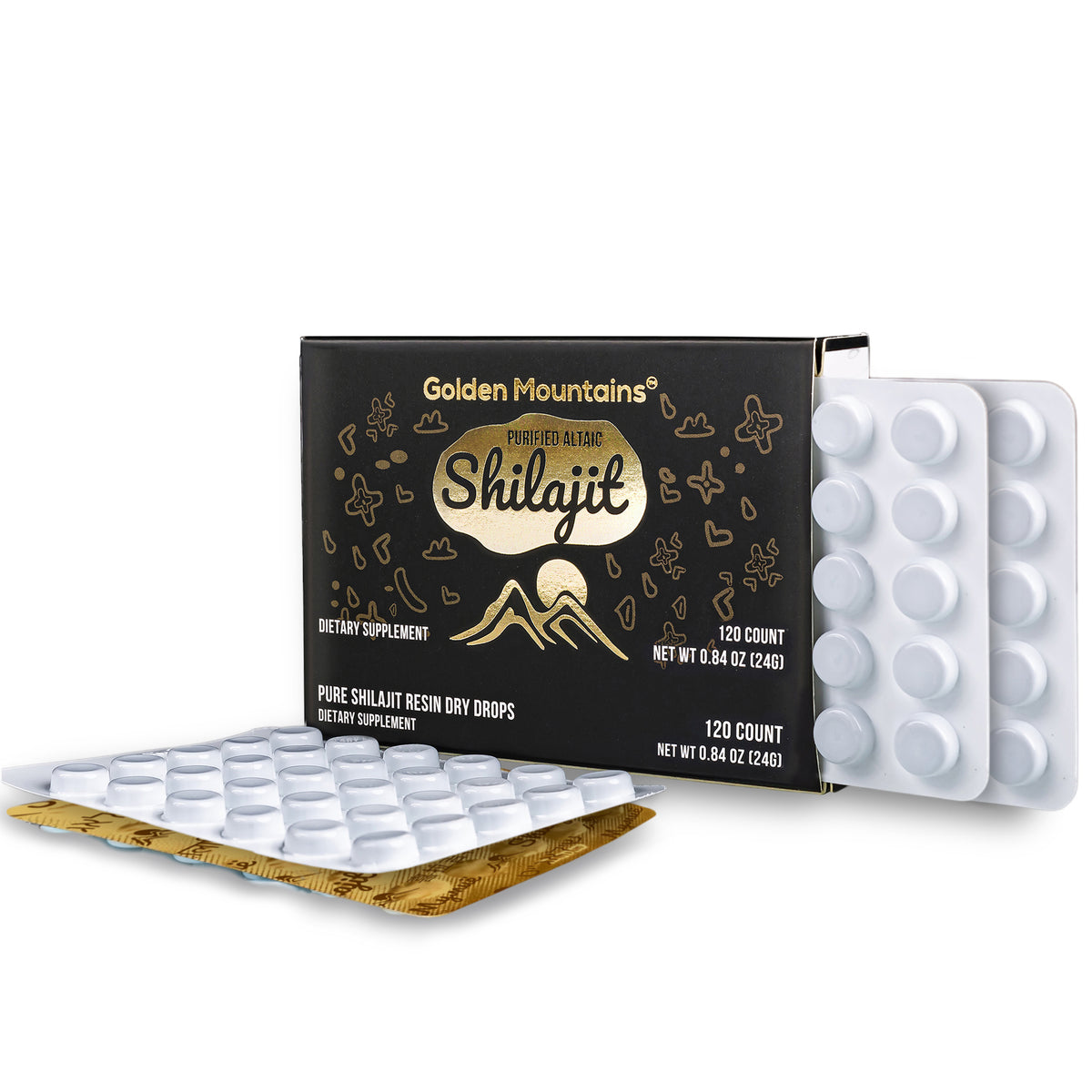 Shilajit 120 Dry Drops Altai "Golden Mountains" Siberian Green
