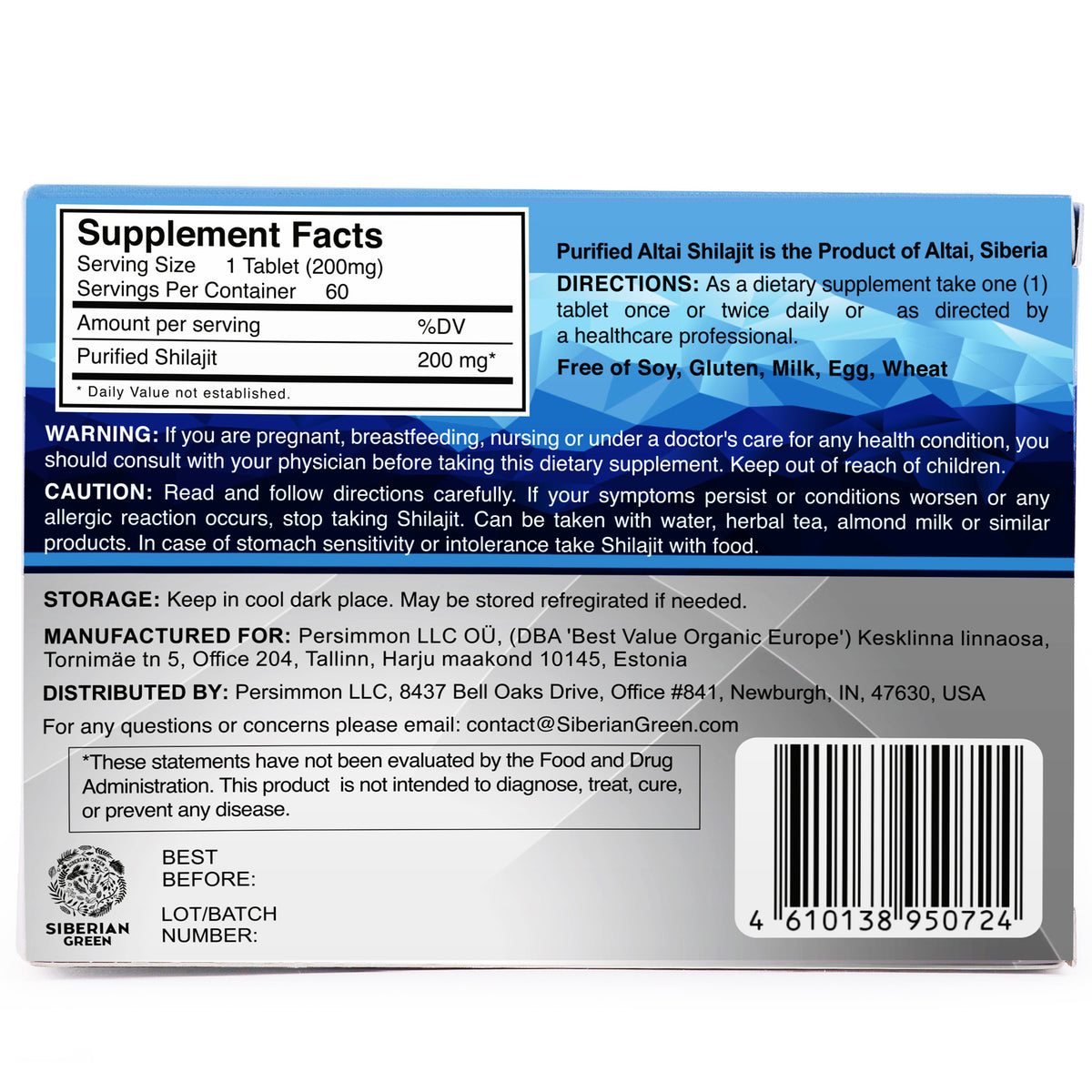 Altaic Pure Shilajit Tablets "MUMIJO" – 60 x 200mg Dry Drops