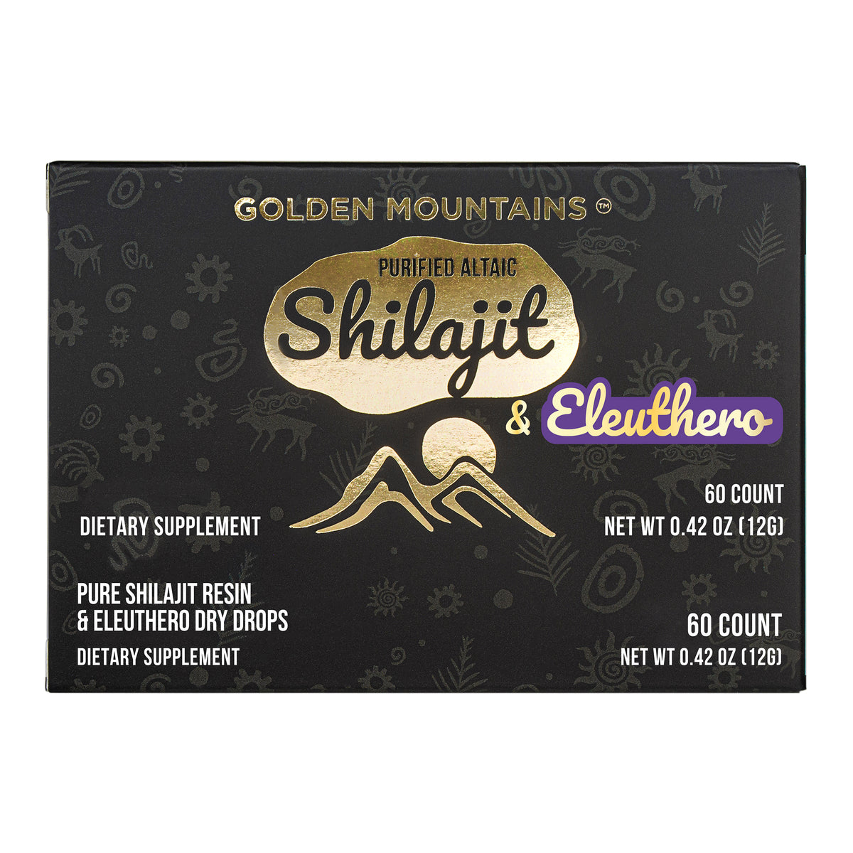 Siberian Green Pure Altai Shilajit Resin w Eleuthero Ginseng Extract – 180 Dry Drops (3-Pack)