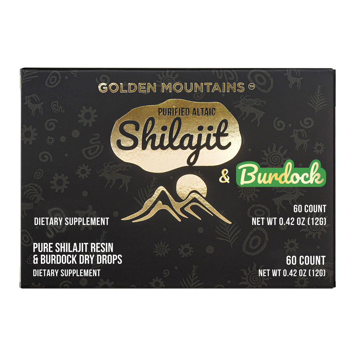 Siberian Green Pure Altai Shilajit Resin w Burdock Root Extract – 180 Dry Drops (3-Pack)