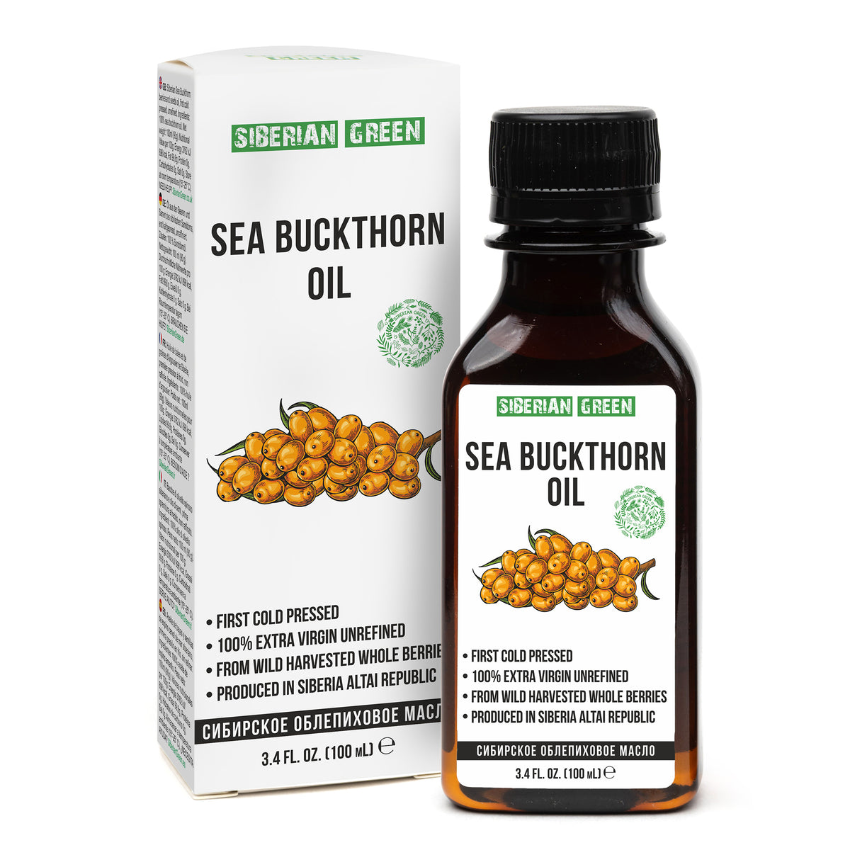 Siberian Sea Buckthorn Oil – Extra Virgin Cold Pressed 100ml
