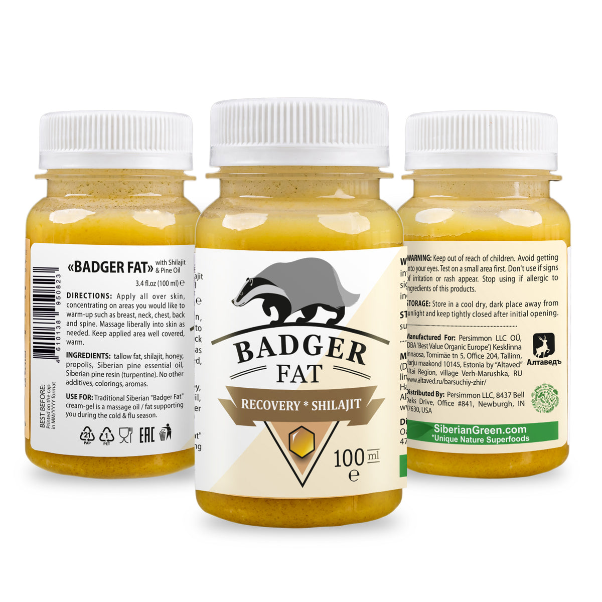 Badger Fat Cream with Altai Shilajit & Siberian Pine Oil – 100ml