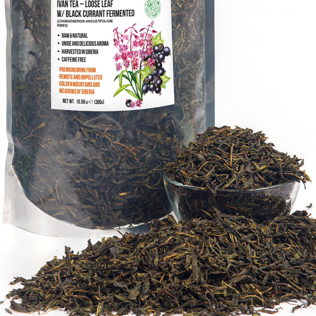 Ivan Tea Loose Leaf with Black Currant – Fermented Herbal Tea