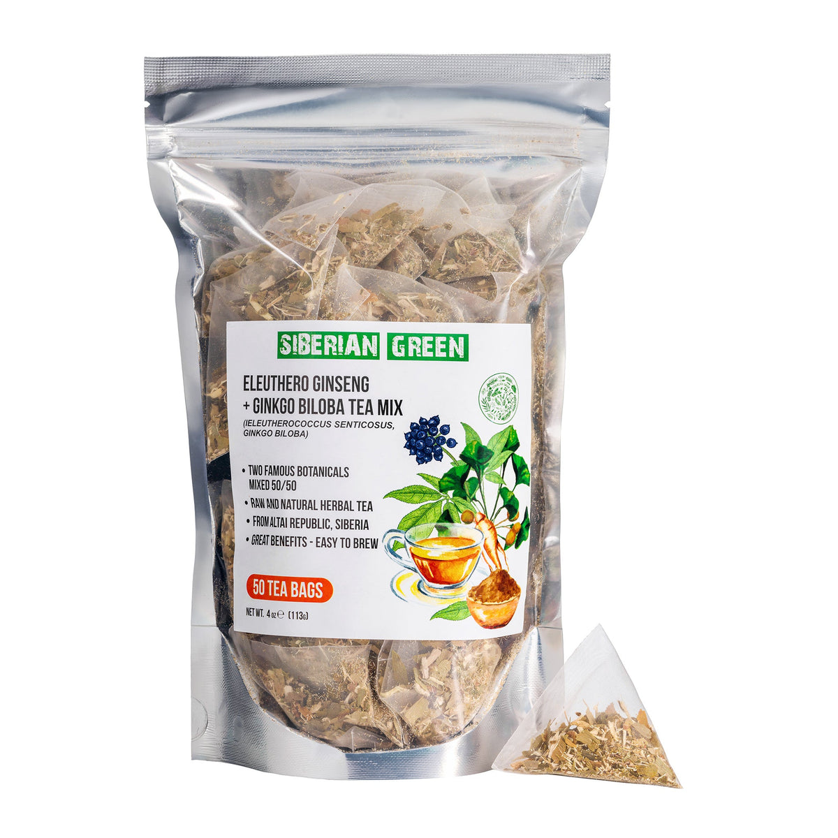 Brewing instructions for Ginkgo Biloba &amp; Eleuthero Root Tea