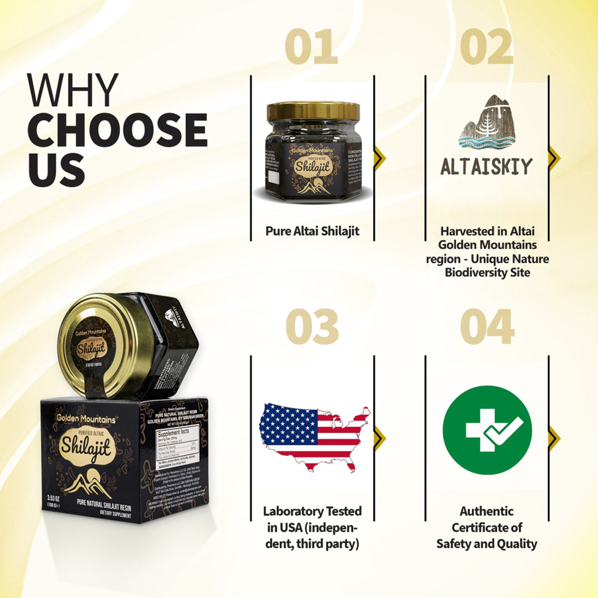 Golden Mountain Shilajit Resin – Pure Altai Shilajit 100g for Australia