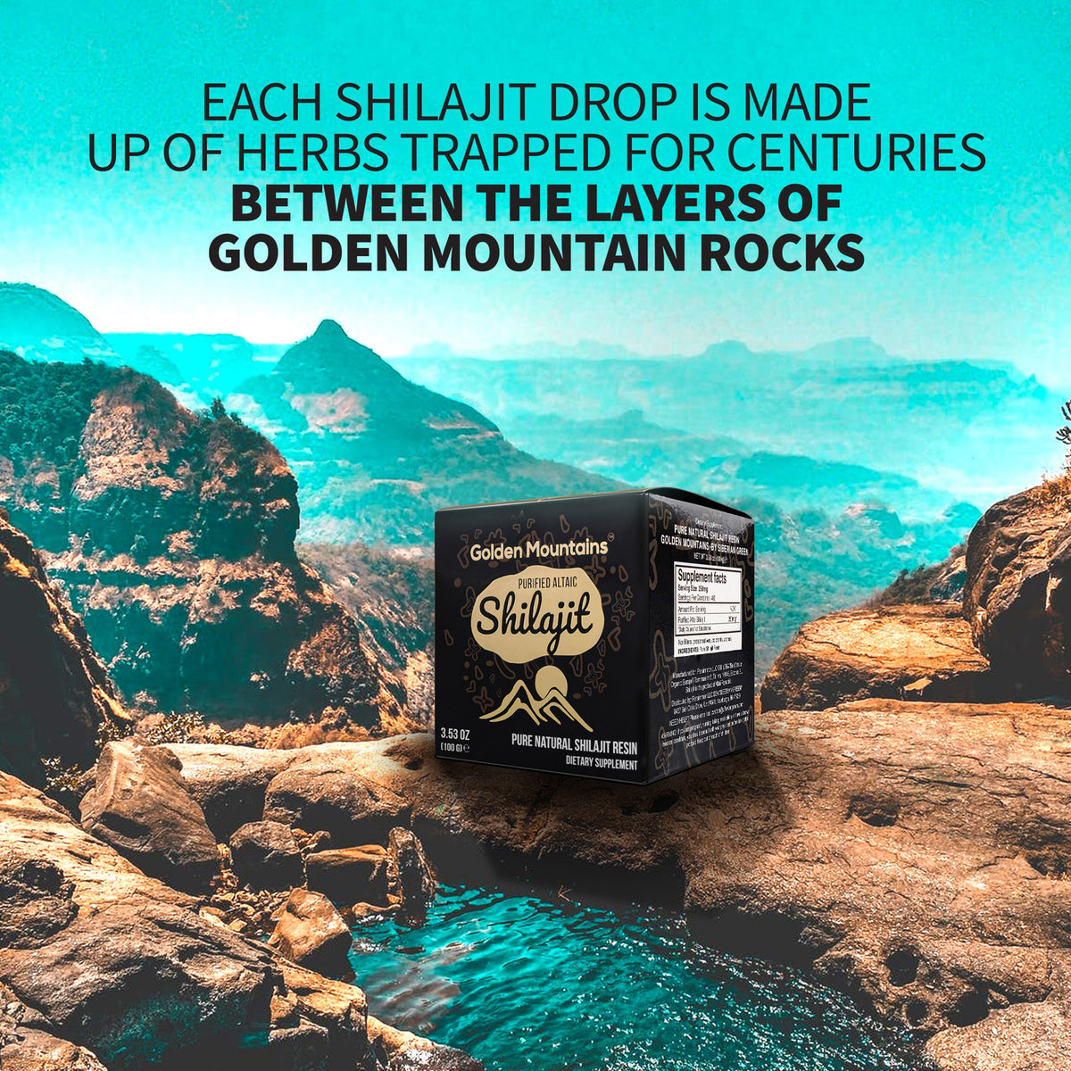 Golden Mountain Shilajit Resin – Pure Altai Shilajit 100g for Australia
