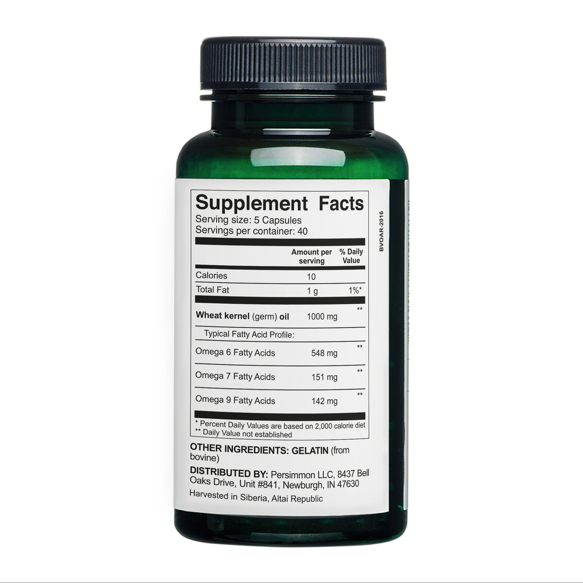 Siberian Green Wheat Kernel Oil Softgel Capsules - 200 Capsules