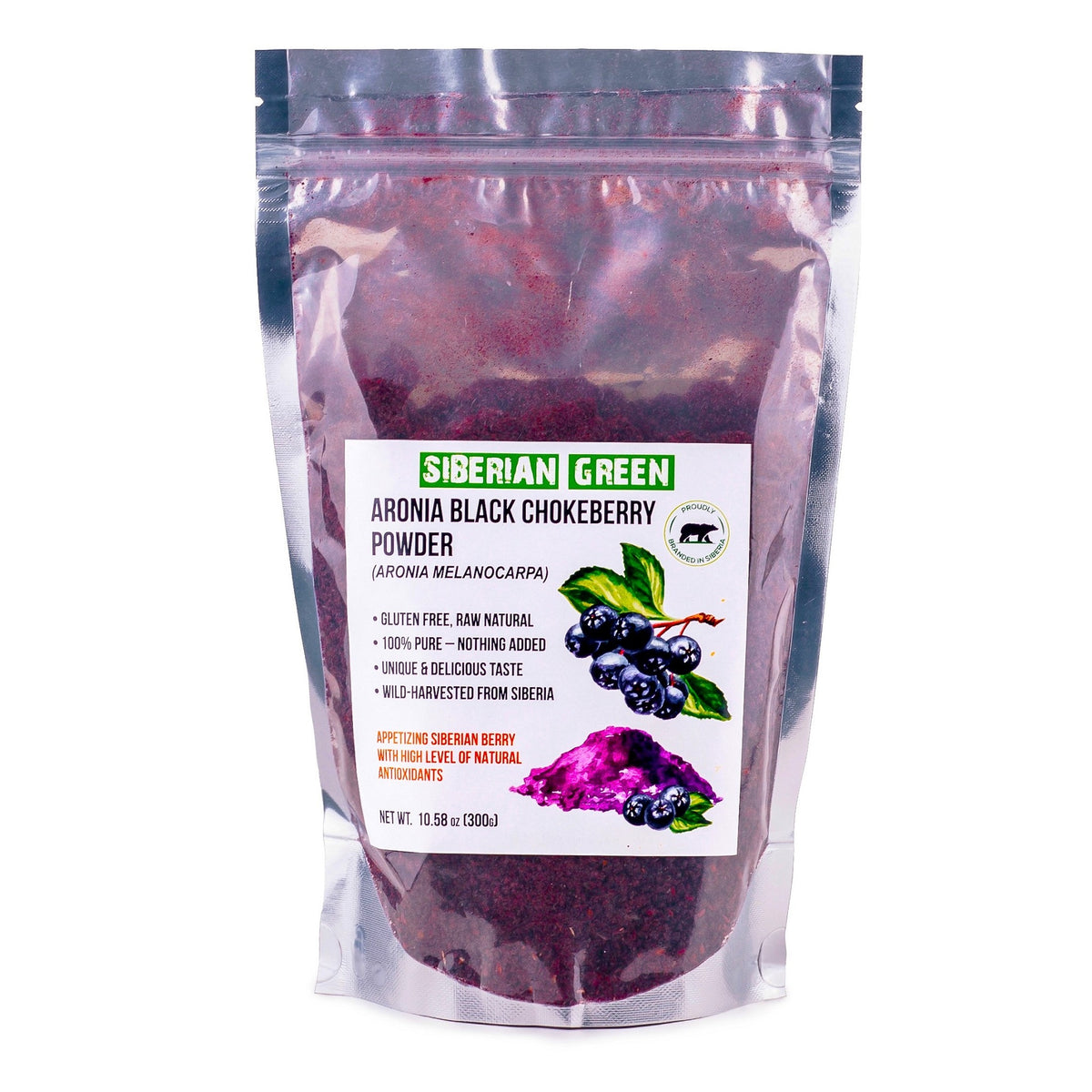 Aronia Black Chokeberry Dried Berries Powder Tea 300g Wild Harvested from Alta