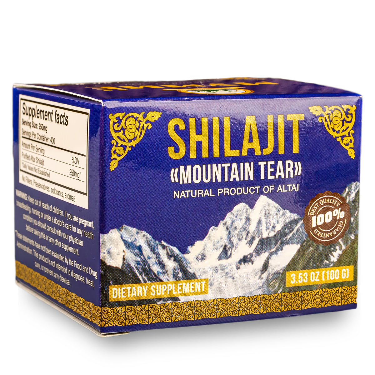 Pure Shilajit &quot;Mountain Tear&quot; 100g Altai Bio Siberian Resin Mumijo