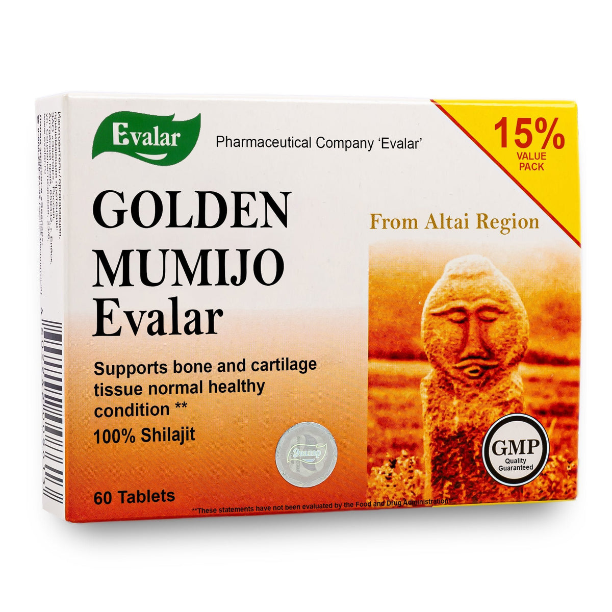Evalar Shilajit Gold Mumijo 60 Tabs Mumio Mumiyo Mumijo Resin