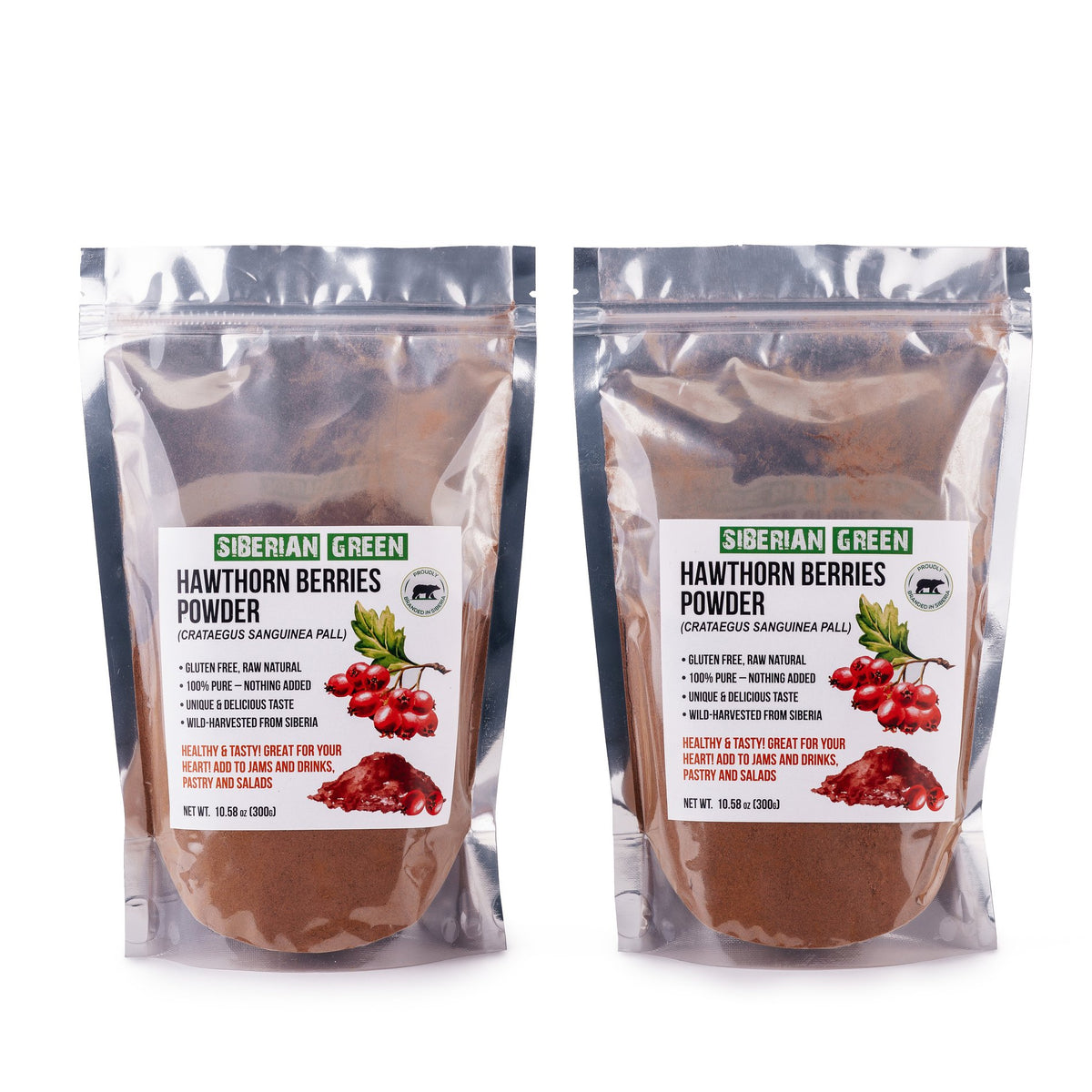 Siberian Hawthorn Dried Berries Powder Dried Juice 300g (10.58oz) Wild Harvested Crataegus Sanguinea from Altai